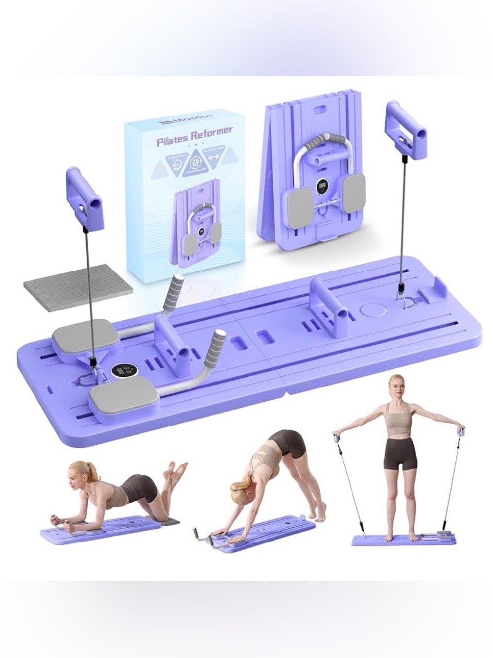 Portable Pilates Reformer Station - Lavender